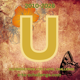 Stylized English letter U for the A to Z Blog Challenge