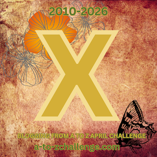 Stylized English letter X for the A to Z Blog Challenge