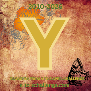 Stylized English letter Y for the A to Z Blog Challenge
