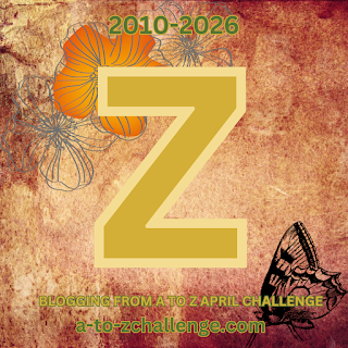 Stylized English letter Z for the A to Z Blog Challenge